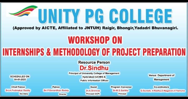 Welcome to Unity PG College